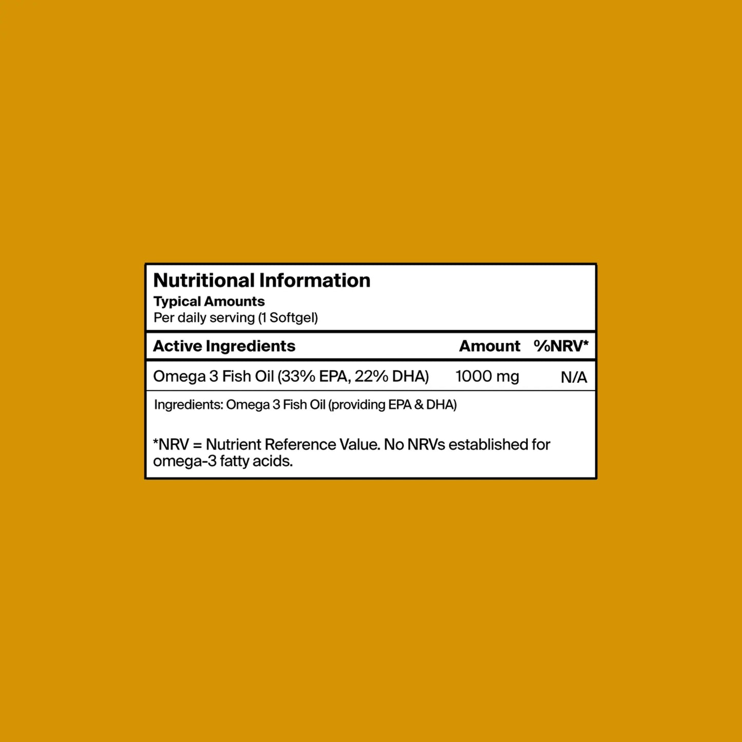 Clarity Nutritional Information