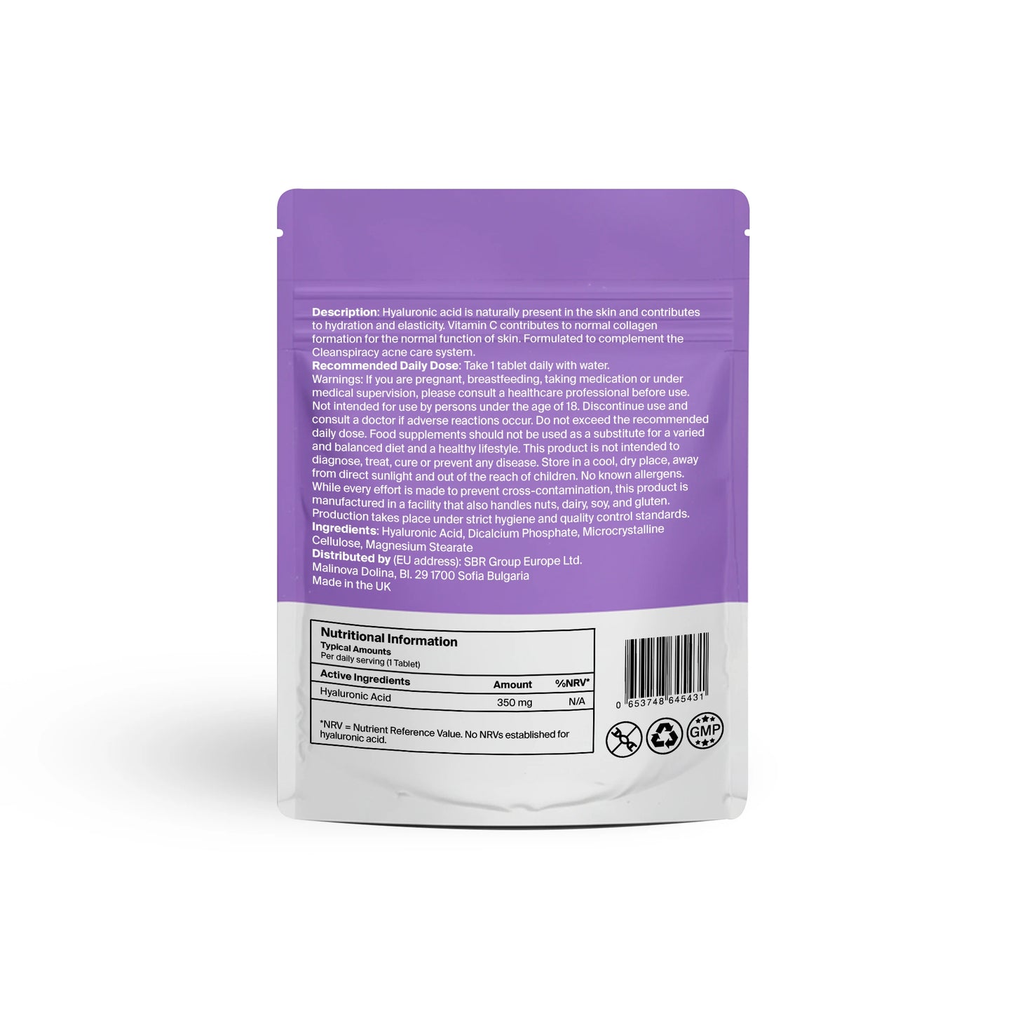 Equilibrium Hydration Support Back