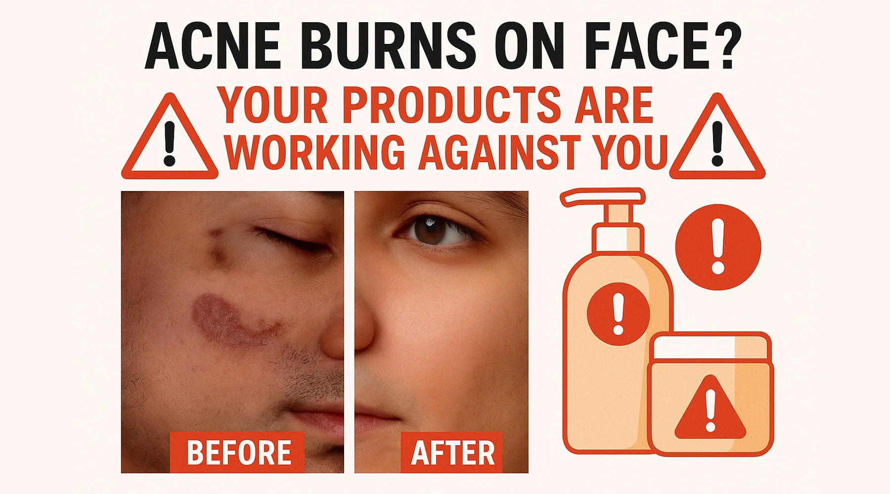 Acne Burns on Face